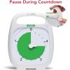 imageTIME TIMER PLUS 120 Minute Desk Visual Timer Countdown Timer with Portable Handle for Classroom Office Homeschooling Study Tool with Silent Operation White5 Minutes