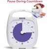 imageTIME TIMER PLUS 120 Minute Desk Visual Timer Countdown Timer with Portable Handle for Classroom Office Homeschooling Study Tool with Silent Operation White120 Minutes