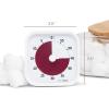imageTime Timer Home MOD  60 Minute Kids Visual Timer Home Edition  For Homeschool Supplies Study Tool Timer for Kids Desk Office Desk and Meetings with Silent Operation Cotton Ball WhiteWhite Cotton Ball