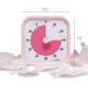 imageTime Timer Home MOD  60 Minute Kids Visual Timer Home Edition  For Homeschool Supplies Study Tool Timer for Kids Desk Office Desk and Meetings with Silent Operation Cotton Ball WhitePeony Pink