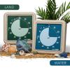 imageTime Timer Retro 8 inch Eco Edition Visual Timer  60 Minute Desk Countdown Clock Made with at Least 20 Natural Plant Material Green LandBlue
