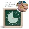 imageTime Timer Retro 8 inch Eco Edition Visual Timer  60 Minute Desk Countdown Clock Made with at Least 20 Natural Plant Material Green LandGreen