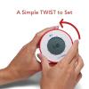 imageTime Timer Twist 90Minute Digital Countdown Clock  for Kids Classroom Learning Homeschool Study Tool Teachers Desk Clock Exercise and Kitchen Timer Dreamsicle OrangeRed