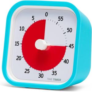 imageTIME TIMER MOD Charcoal A Visual Countdown 60 Minute Timer for Classrooms Meetings Kids and Adults Office and Homeschooling Tool with Silent Operation and Interchangeable Silicone CoverSky Blue