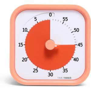 imageTime Timer Home MOD  60 Minute Kids Visual Timer Home Edition  For Homeschool Supplies Study Tool Timer for Kids Desk Office Desk and Meetings with Silent Operation Cotton Ball WhiteOrange Dreamsicle