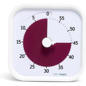 imageTime Timer Home MOD  60 Minute Kids Visual Timer Home Edition  For Homeschool Supplies Study Tool Timer for Kids Desk Office Desk and Meetings with Silent Operation Cotton Ball WhiteWhite Cotton Ball