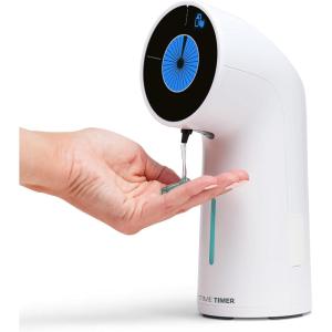 imageTime Timer WASH with Soap Dispenser  Hands Free Automatic Soap Dispenser with 30 Second Visual Countdown Display TouchLess Handwashing for Kitchen or Bathroom Timer with Optional Music SoundDispenser and Timer