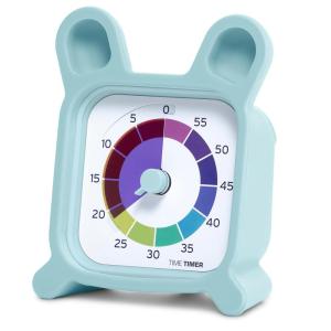 imageTime Timer MOD with Bunny Protective Case  Animal Case with Rainbow Timer  Individual Sized 60 Minute Visual Countdown for ADHD Autism Kids Students and Pomodoro with Silent Operation Bunny
