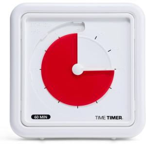 imageTime Timer Numberless Braille 8Inch Visual Timer  60Minute Countdown Silent Clock with Tactile Features ampamp HighContrast Disappearing Disk Desk Timer for Kids Office ADHD Autism  BlackRed Disk