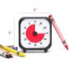 imageTime Timer 3 Inch Visual Timer  60Minute Quiet Portable Countdown Timer for Kids Teachers Students amp Adults  Helps with Focus Transitions ADHD Autism amp Time Blindness  Red amp WhiteBlack