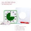 imageVisual Schedule Package  8inch 60 Minute Visual Routine Timer with Dry Erase Board PECS Cards and Whiteboard Marker  for Kids Desk Classroom Home and Routines Green