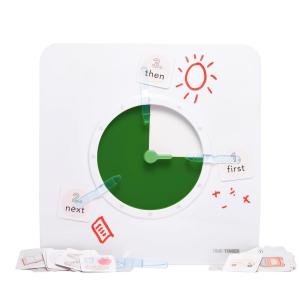 imageVisual Schedule Package  8inch 60 Minute Visual Routine Timer with Dry Erase Board PECS Cards and Whiteboard Marker  for Kids Desk Classroom Home and Routines Green
