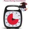 imageTIME TIMER Plus 60 Minute Desk Visual Timer  Countdown Timer with Portable Handle for Classroom Office Homeschooling Study Tool with Silent Operation Charcoal60 Minute Gray